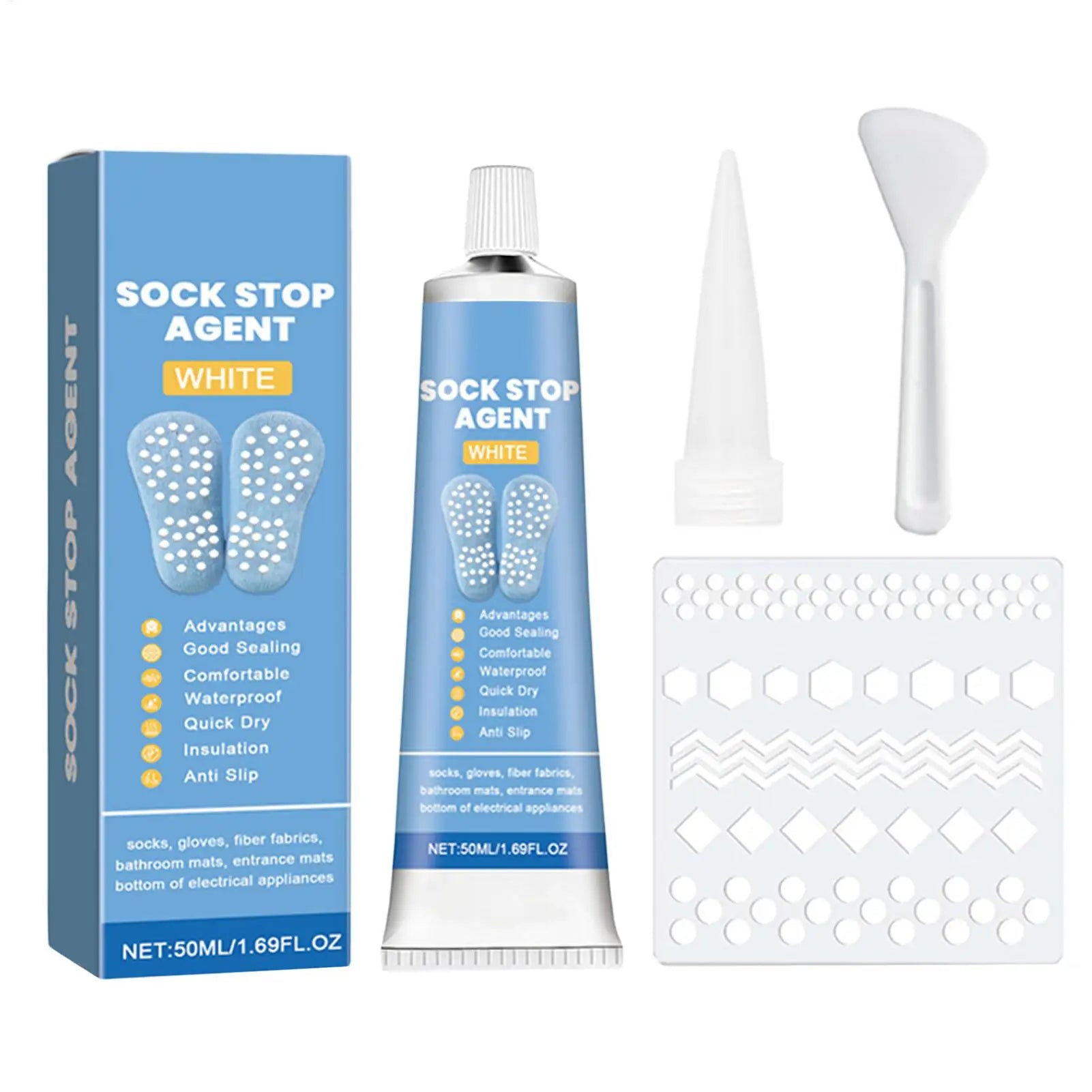 Sock Non-slip Adhesive Sock Stop Non Slip 3D Fabric Textile Liquid Paint 50ml Anti Slip Sock Stopper for Wool Socks Qme