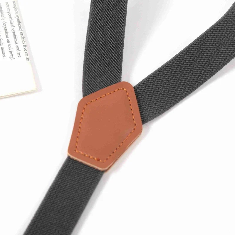 Kids Suspenders Tuxedo Y-back 3 Clips Adjustable Elastic Trouser Qme