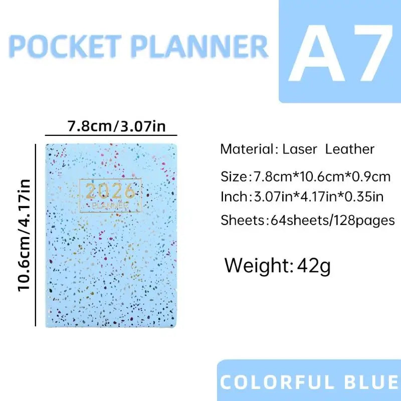 2026 Mini Pocket Planner Calendar Do List Daily Task Checklist Home Qme A6