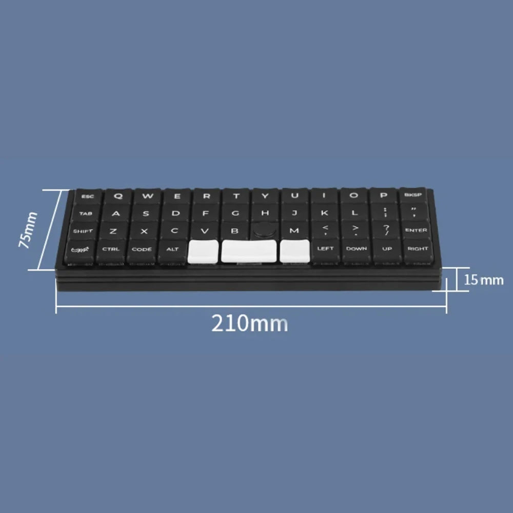 Chosfox Geonix48V Low Profile Keyboard Portable Mechanical Keyboard DIY Hot Swap Kit Support QMK/VIA for Kailh 1350 Choc Switch Qme