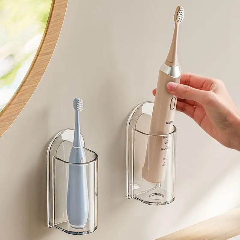1Pc Electric Toothbrush Holder Toothbrush Hanging Rack Wall-mounted Toothbrush Storage Base Tooth Care Storage Stand Qme