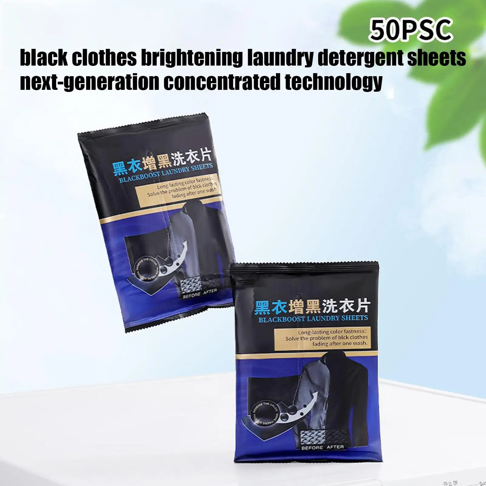 NEW Black Fabric Dye 50 Pieces Color Fixing Brightening Black Clothes Restorer Laundry Supplies For School Hotel Apartment Dorm Qme