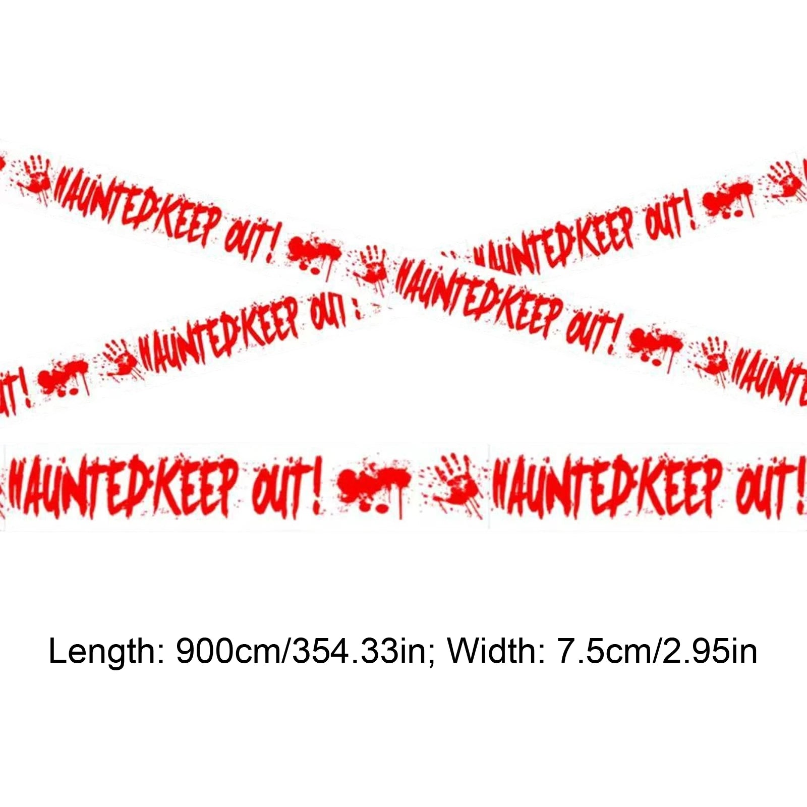 Halloween Warning Tape Safety Signs Caution Fright Crime Scene Tape Holiday Party Haunted House Horror Scene Decor Supplies Qme