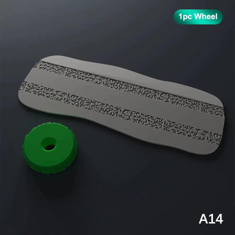 Clay Stamp Roller Ceramic Texture Wheel Geometric Flower Patterns DIY Clay Tools Body Painting Stamps Durable Art Decor Qme A14