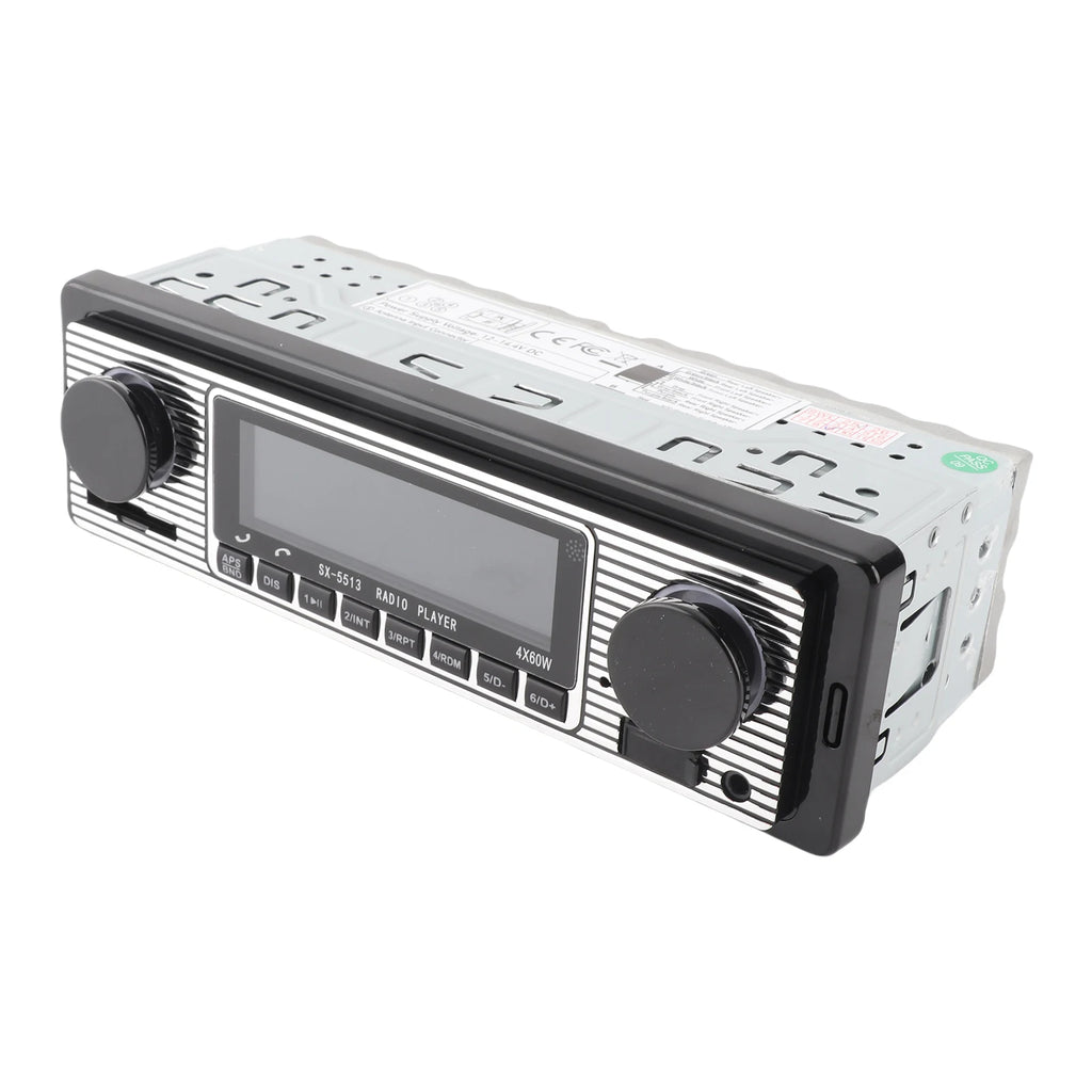 AUX BT Vintage Radio MP3 Player Stereo USB AUX Car Stereo Audio U Disk Bt USB Car Stereo Audio U Disk Radio Qme