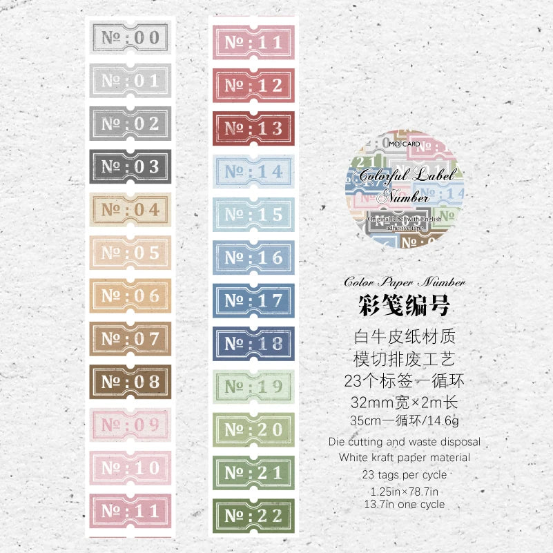 TIANZI 40mm*2m Labeling primitives Decorative Tape Creative Washi Tape Back to School School Stationery Qme D4 40mm X 2m