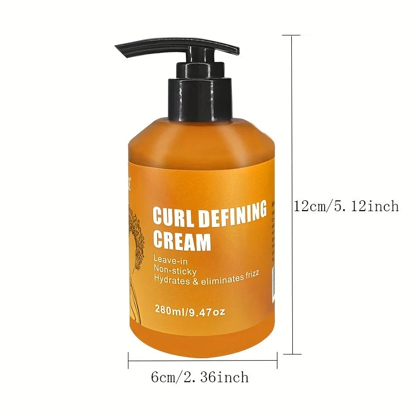 GZE CURL DEFINING CREAM with Argan Oil for Wavy and Curly Hair Hair Moisturizer and Deep Conditioning for Shine and Bounce Qme