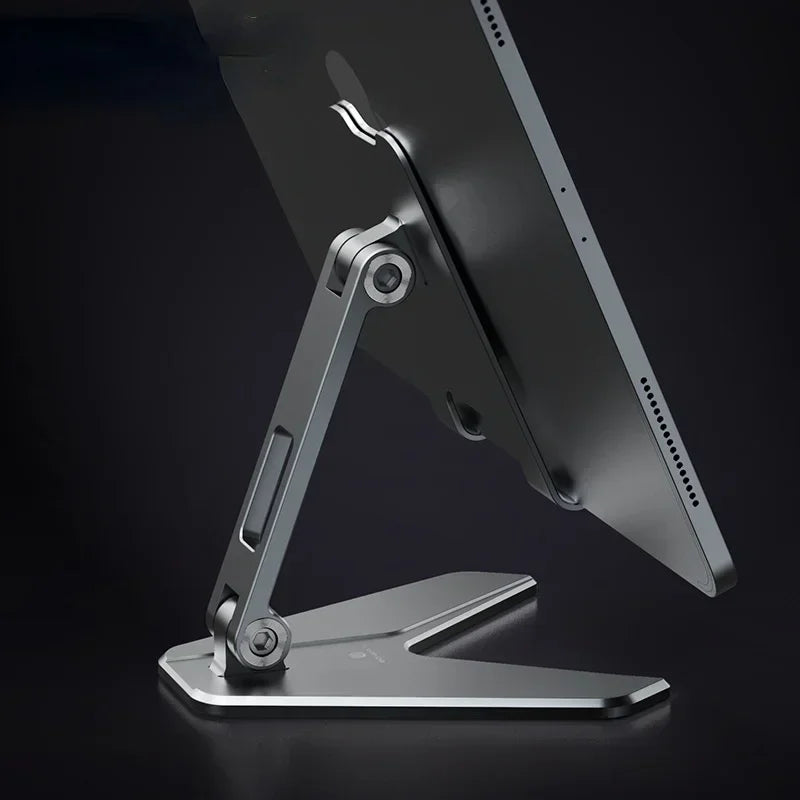 Three Sections Foldable Desk Mobile Phone Holder for IPhone IPad Tablet Flexible Table Desktop Adjustable Cell Smartphone Stand Qme