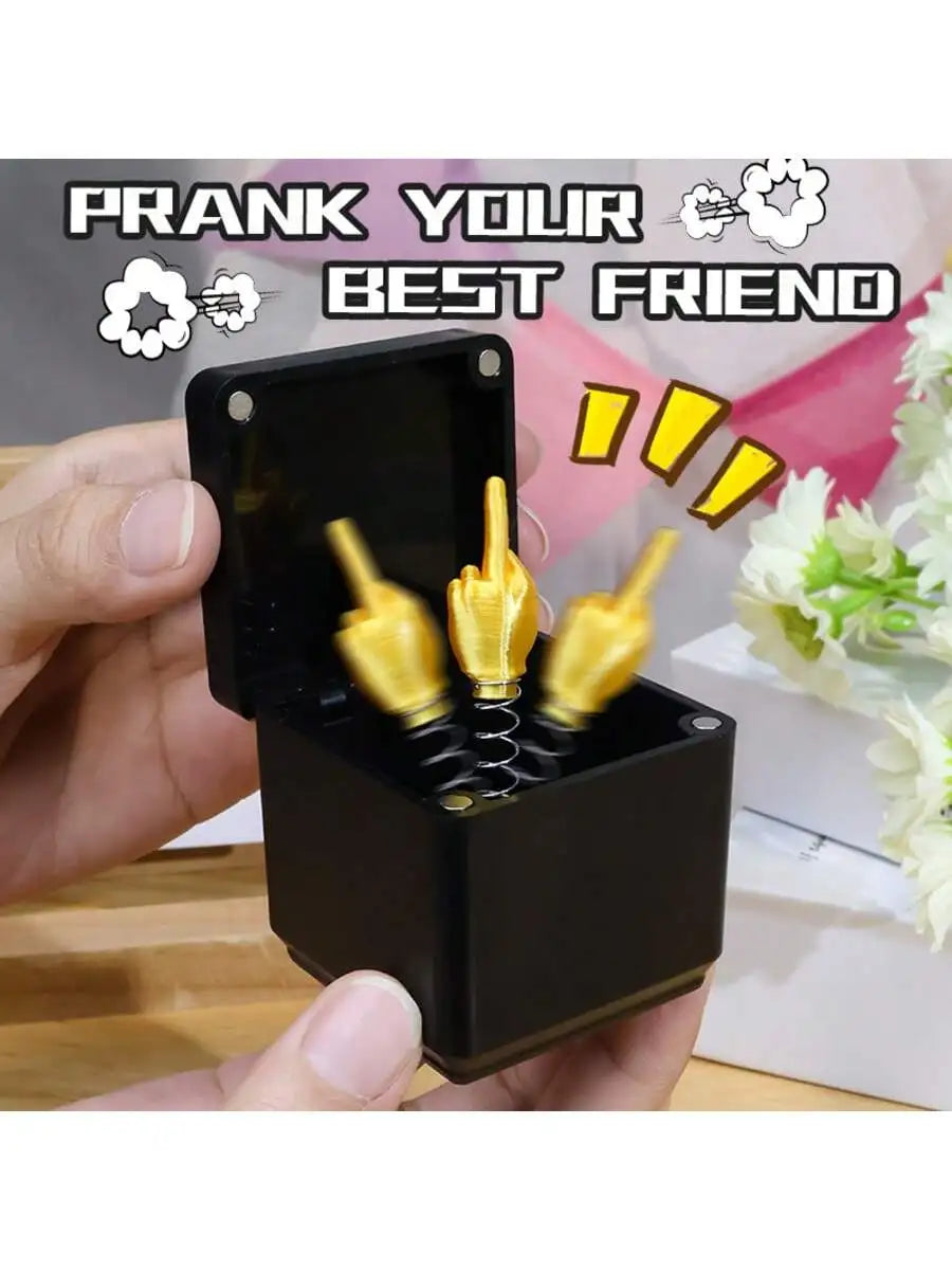 3D Printed Middle Finger Surprise Box Perfect Prank Novel Statue Qme