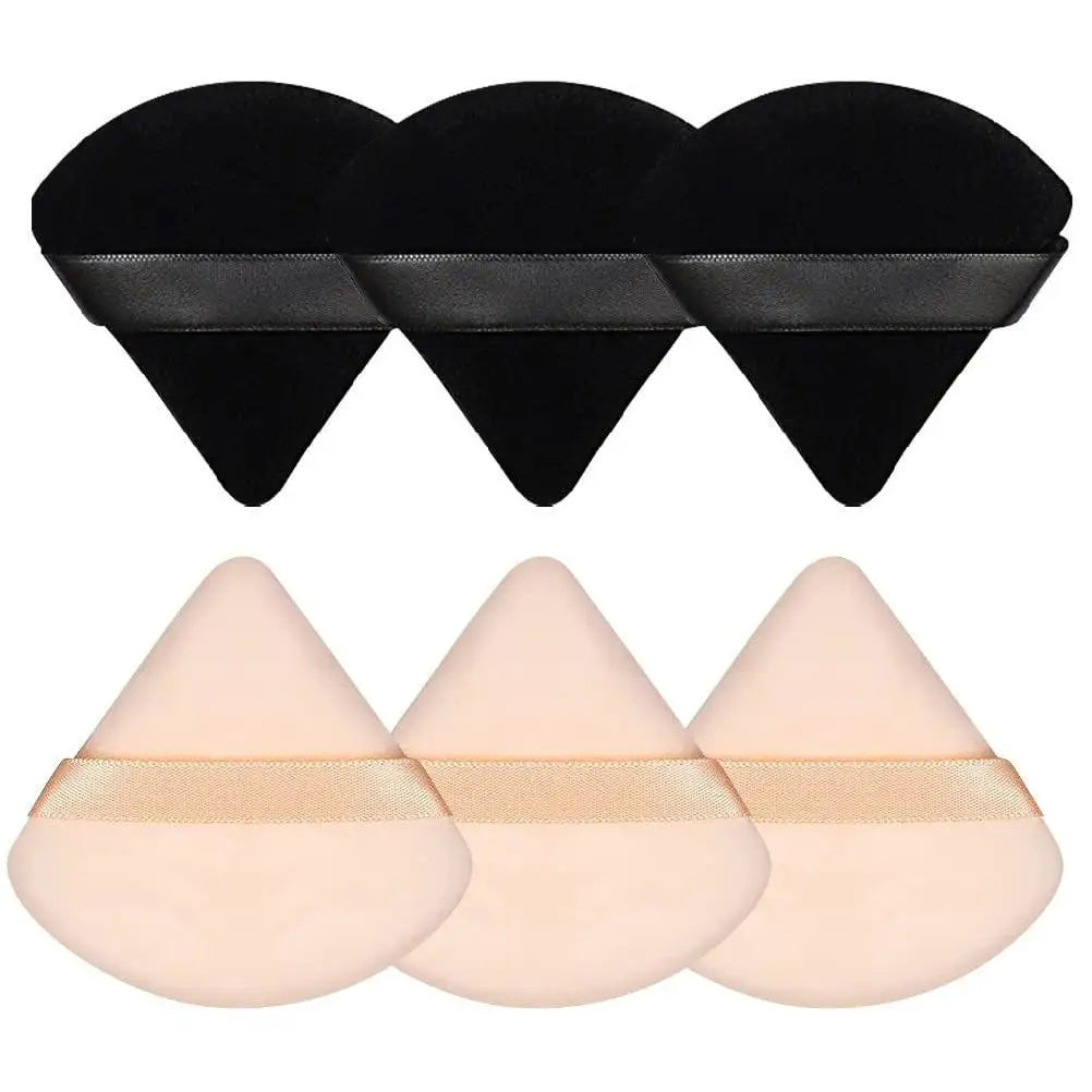  Soft Makeup Puff Hypoallergenic Precision Sponges Foundation Concealer Cruelty-free Finger Sponge Puff Beauty Makeup Tools Qme 6pcs-SkinBlack