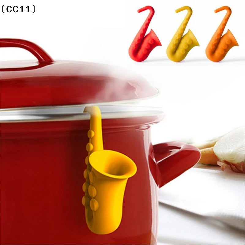 Silicone Pot Lid Fixer Heat-resistant Spill-proof Plug Lifter Qme