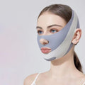 1pc Night Sleeping V-Shape Face Slimming Bandage Facial Lifting Double Chin Reducer Relax Massage Skin Tightening Thinning Strap Qme Light Grey