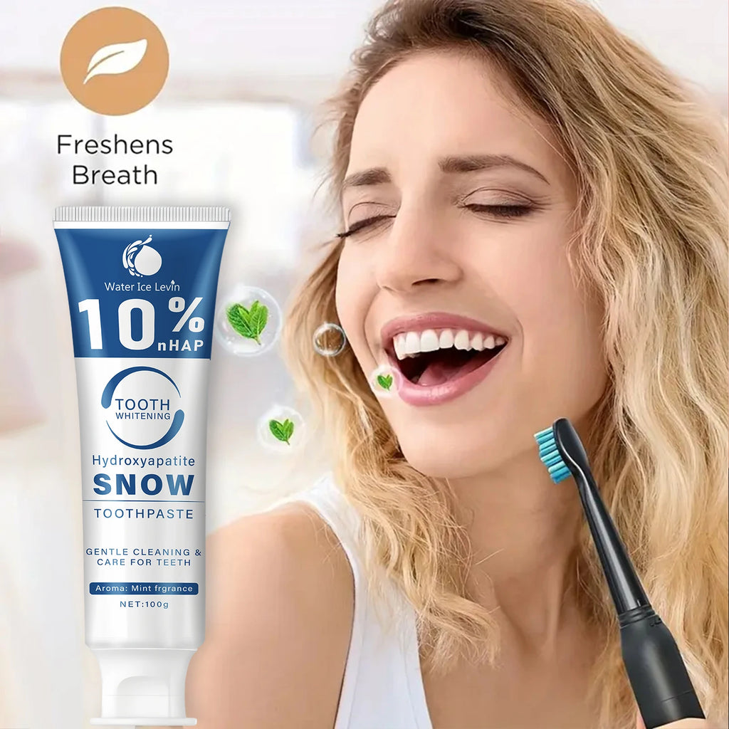 10% Nano Whitening Toothpaste, Hydroxyapatite Cleans Teeth, Deep Cleans Teeth, Freshens Breath, Toothpaste for Home Use and as a Gift for Family and Friends Qme