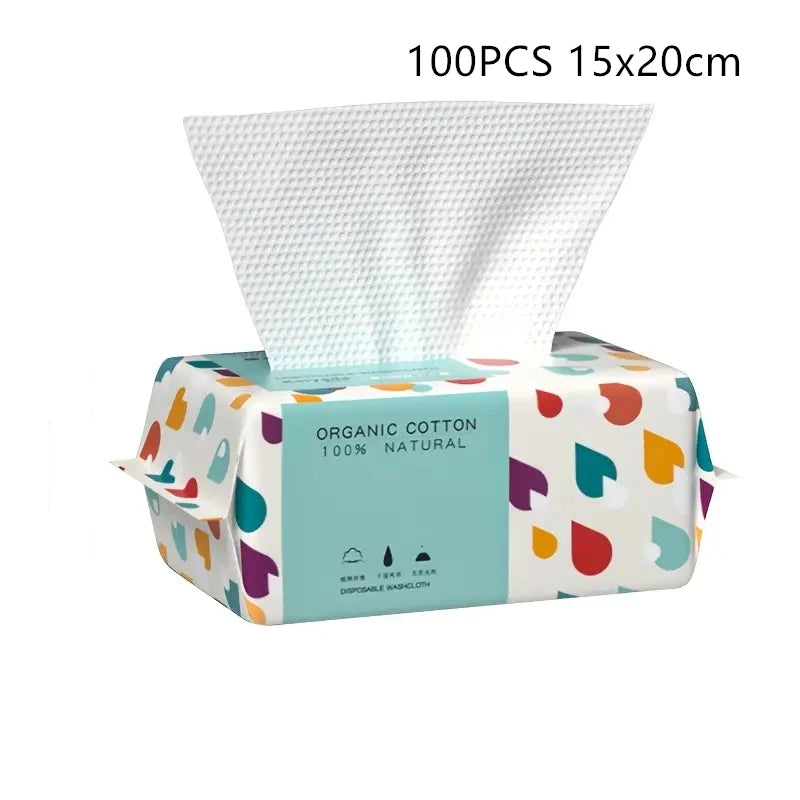 100 Counts Disposable Washcloth Thick Face Towel Make Up Soft Removing Wipes Dry Towelettes For Skin Care Qme