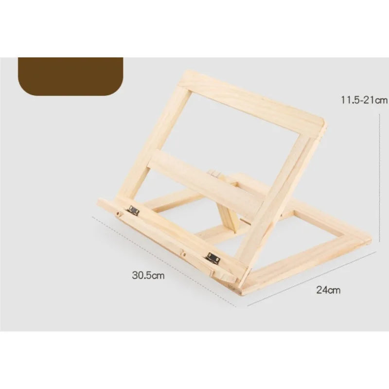 Wood Grain Reading Stand Children's Bookshelf Learning Notebook Support Stand Reading Rack Notebook Artifact Anti-myopia Book Qme