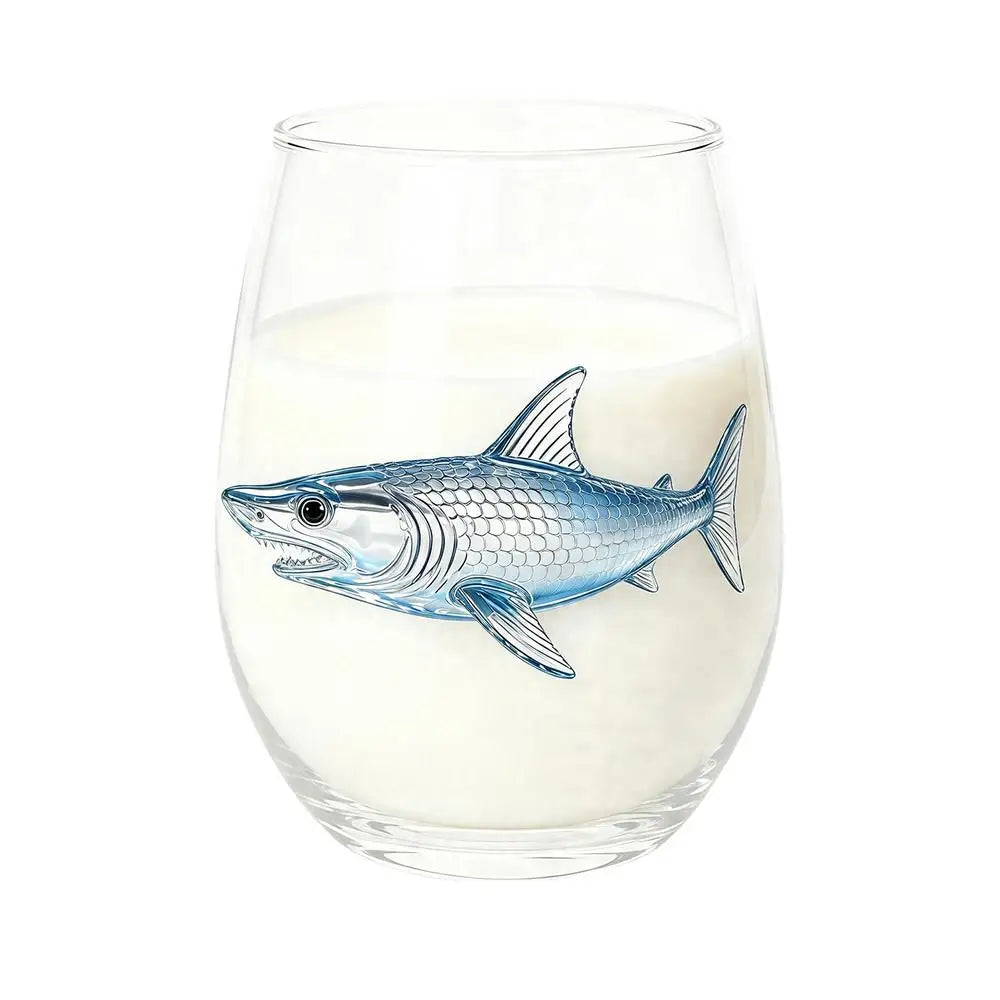 Wine Glasses Stemless Animal Print Water Cup Transparent Sea Bar Home Qme 3 China Mainland 400ml