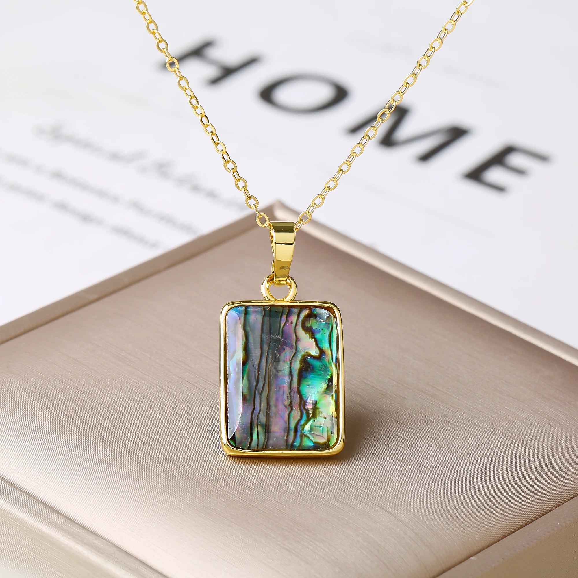 New Arrivals Natural Abalone Shell Pendant Necklace Silver/Gold Waterdrop Heart Shell Choker Fashion Beach Jewelry Women Gift Qme 1