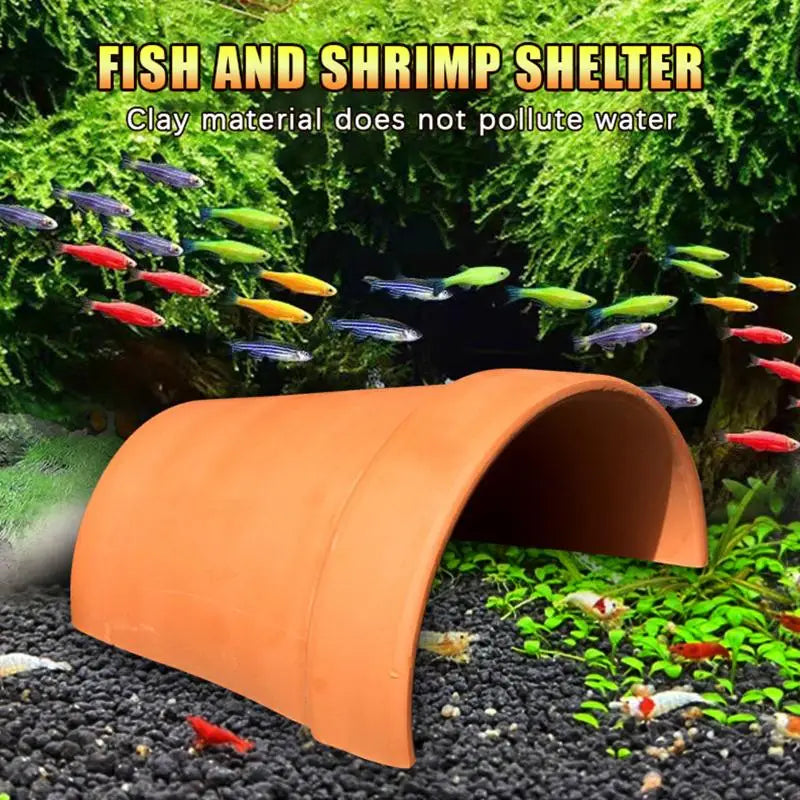 Practical Decorative Fish Shrimp House Breathable Red Fish Spawning Cave Ceramics Crab Safe House Fish Tank Qme