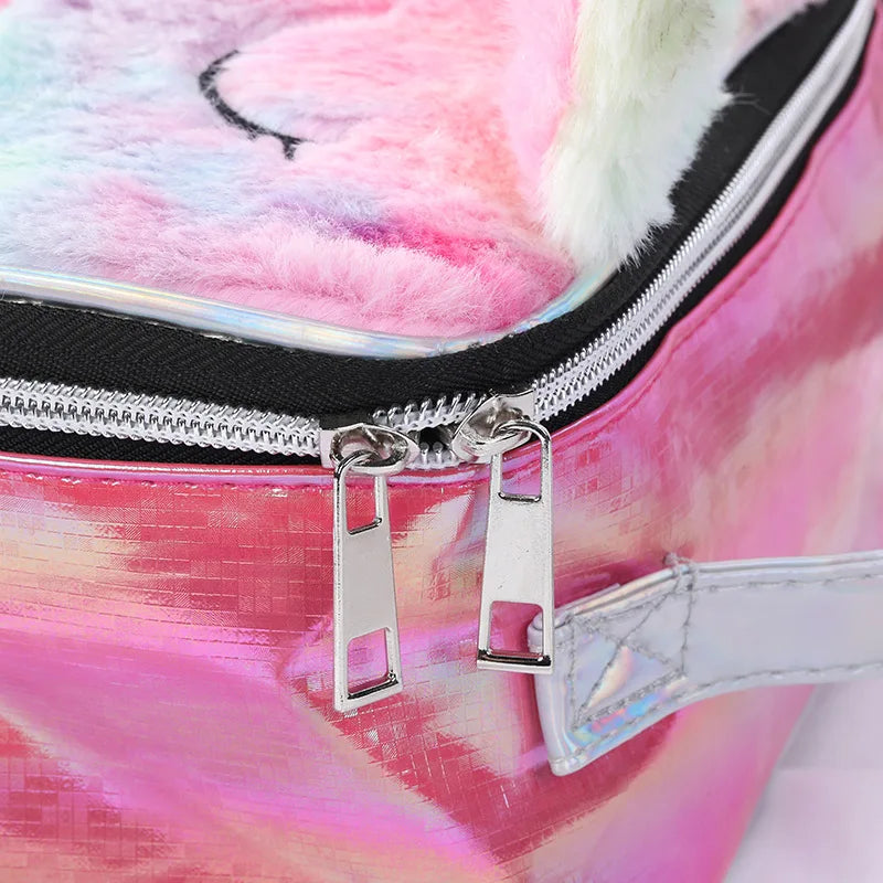 Portable Cosmetic Pouch Zipped Travel Wash Bag Versatile Storage Qme