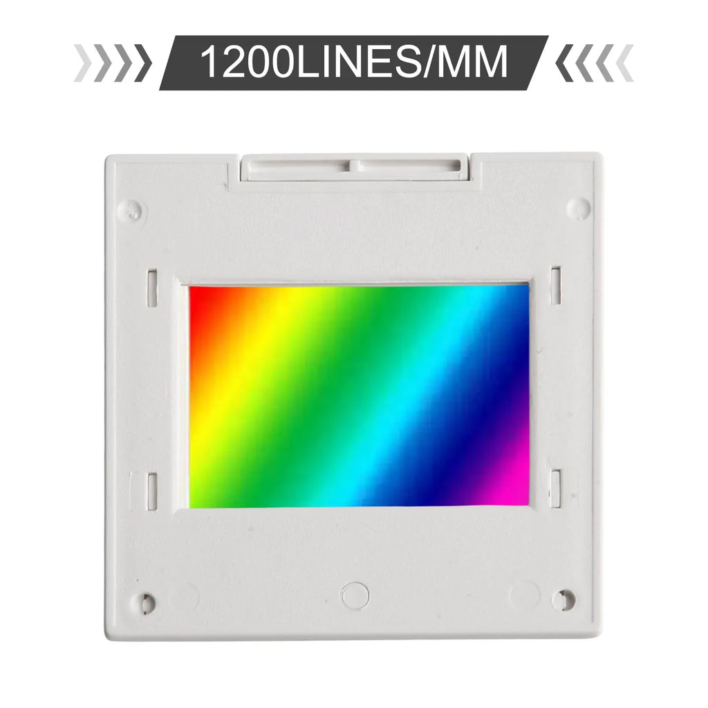 Diffraction Grating 80/300/600/1000/1200/1600 Line 2mm Transmission Grating Spectrophotometer Optical Teaching Experiment Qme 1200lines mm