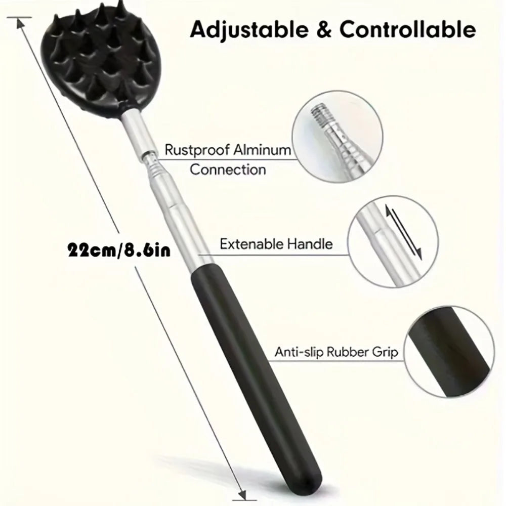 Extendable Cactus Back Scratcher Heavy Duty Adjustable Length One Qme