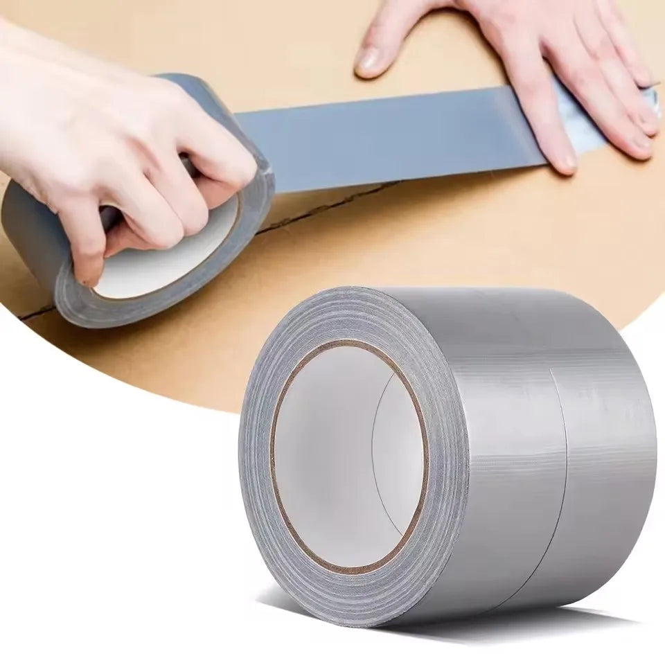 Silver Super Sticky Cloth Duct Tape Carpet Binding Floor Waterproof Heavy Duty Industrial Adhesive Tape Repair Bundles Qme