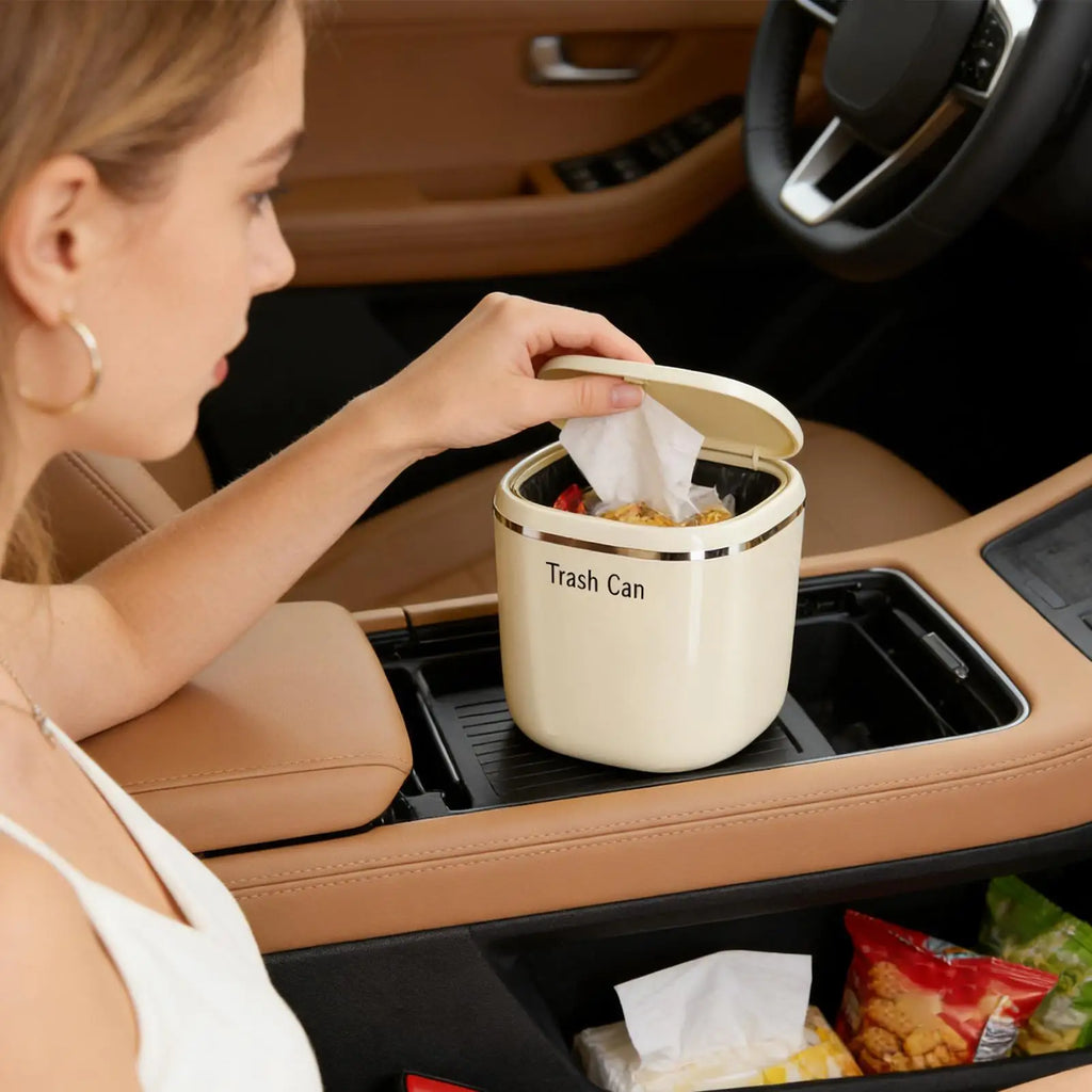 Mini Desk Trash Can 2.6L Mini Waste Bin Basket Makeup Tabletop Trash Can for Bathroom Kitchen Bedroom Dorm Room Car Indoor Qme