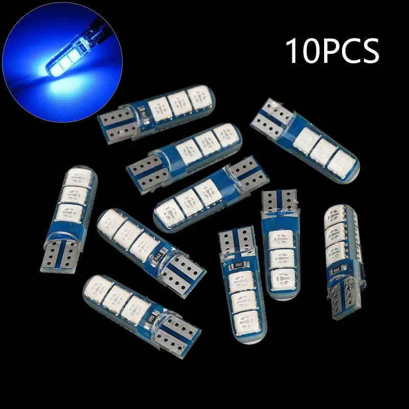 High-temperature Silicone Automotive LED Bulb Width Lights Trunk Qme 10PCS Blue