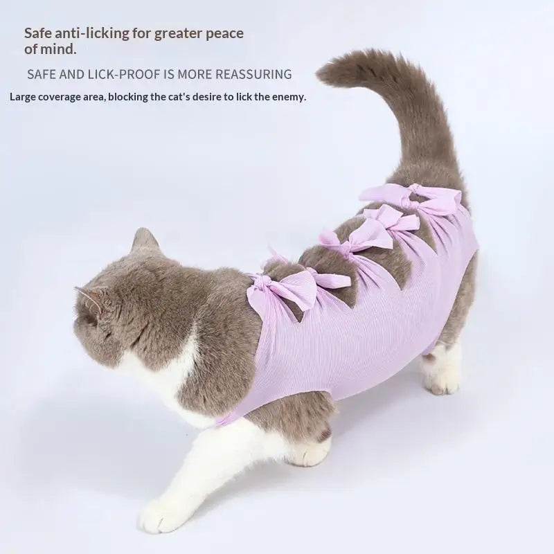 Postoperative Recovery Anti Licking Clothing Adjustable Cat Wound Qme