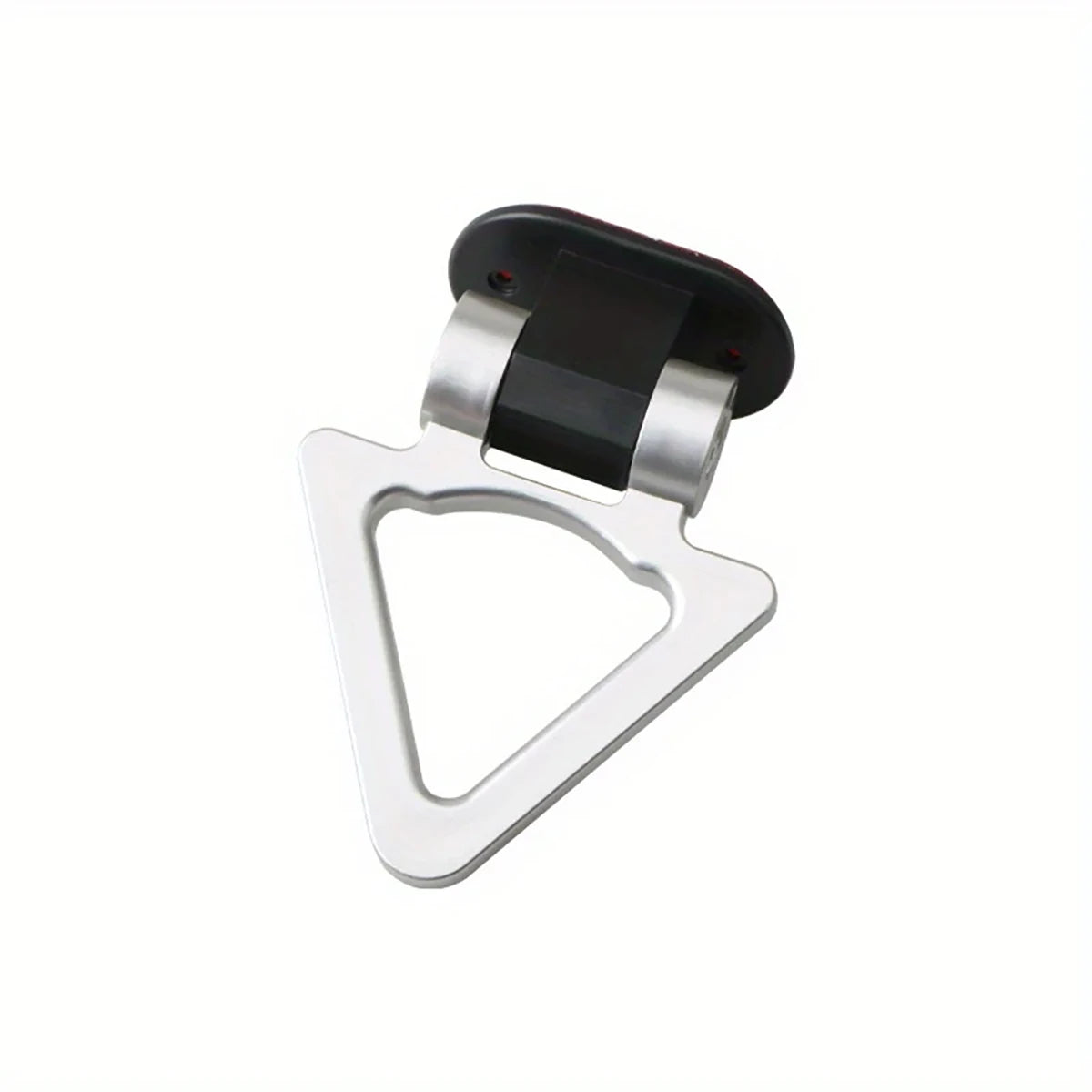 Car Triangle Shaped Tow Hook Decorations Trailer Sticker Exterior ABS Qme Silver