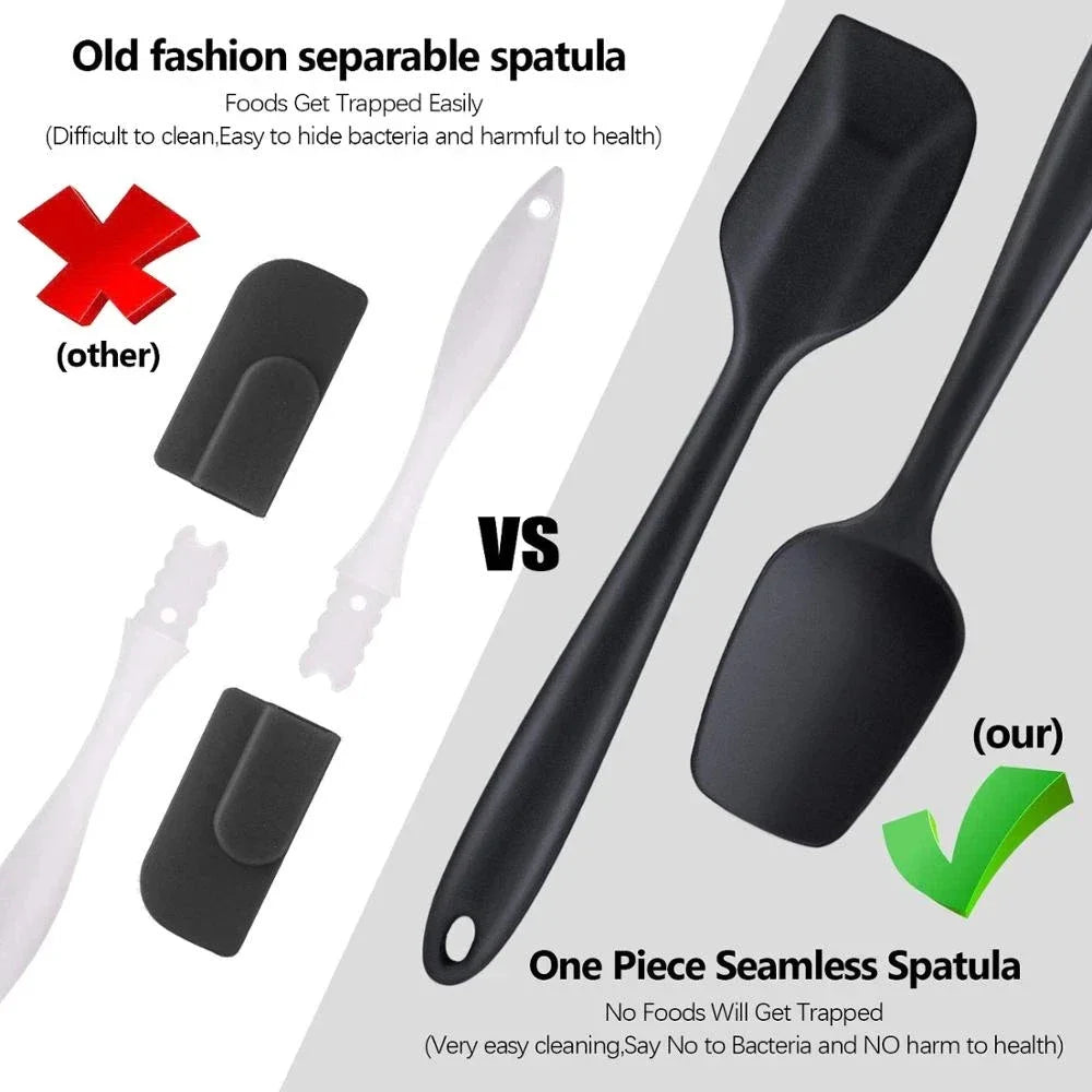 Silicone Spatula Food Grade Non Stick Heat Resistant Spatulas Turner Qme
