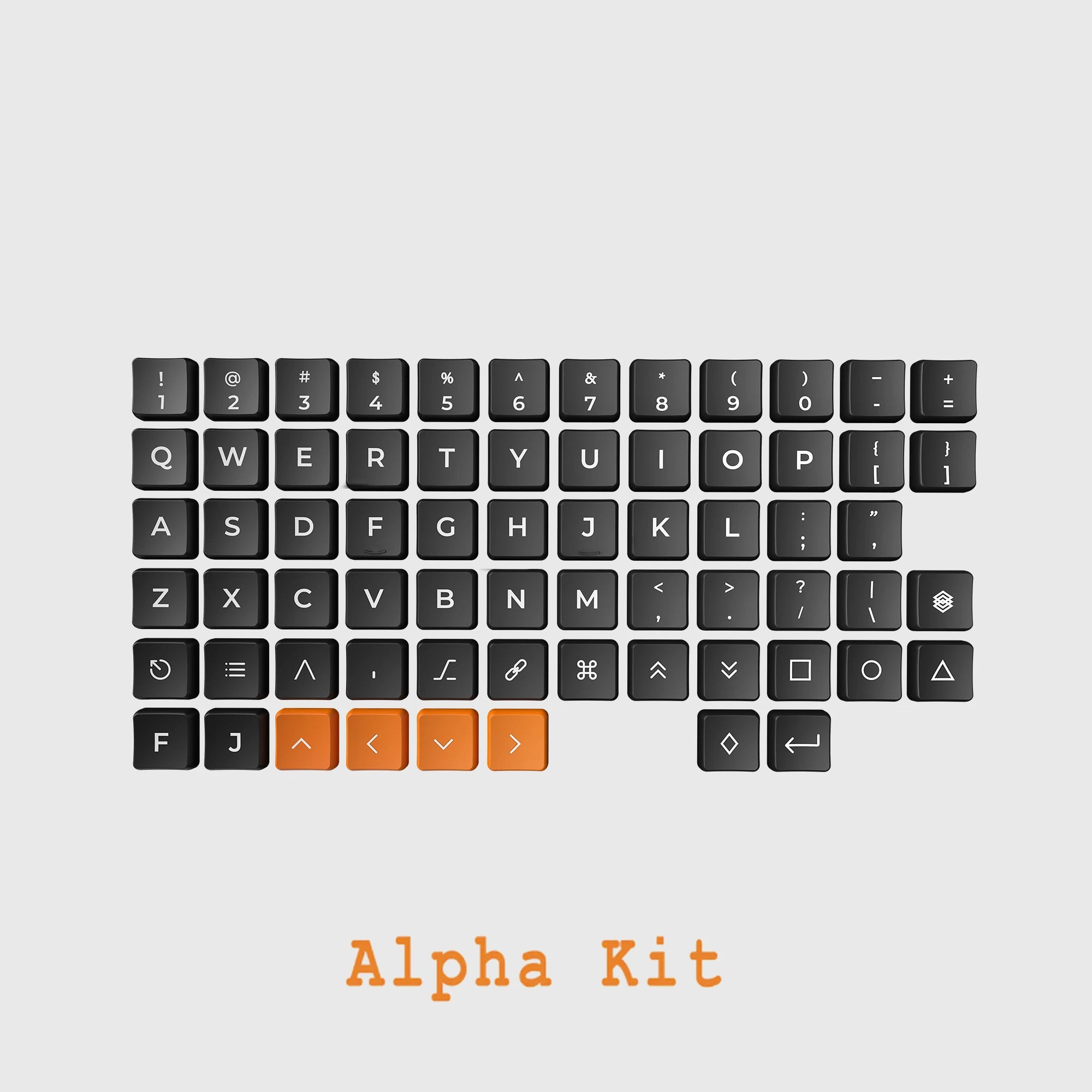 CHOSFOX CFX Low Profile PBT Keycaps for Kailh 1350 Choc Low Profile Switch Mechanical Keyboard Ultra Thin Black Orange Keycaps Qme ALPHA KIT