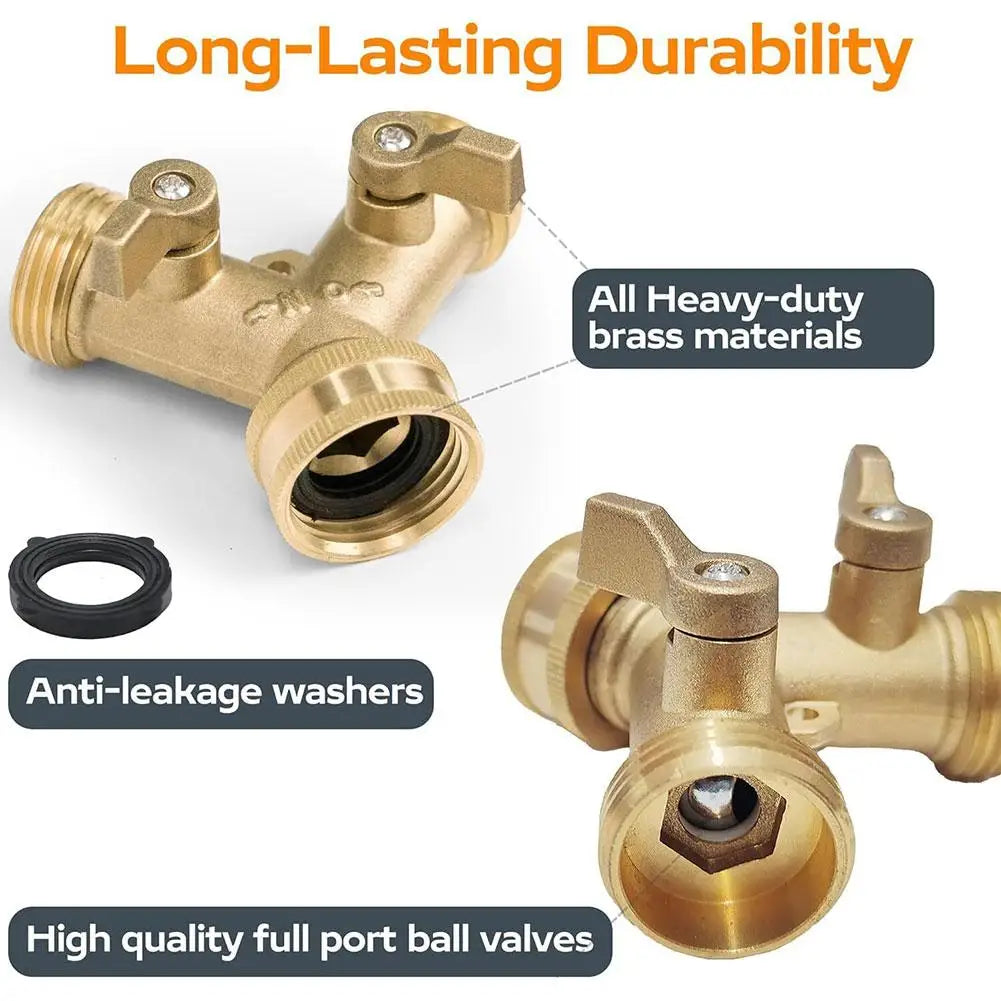 Brass Faucet Tap Connector Mixer Hose Adaptor Quick Connecter 3/4 Copper Hose Coupling Adapter Garden Watering Fittings Tool Qme