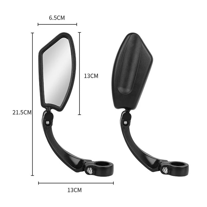 HD Lens Bicycle Rearview Mirror 360 Rotatable Mountain Bike Widened Qme