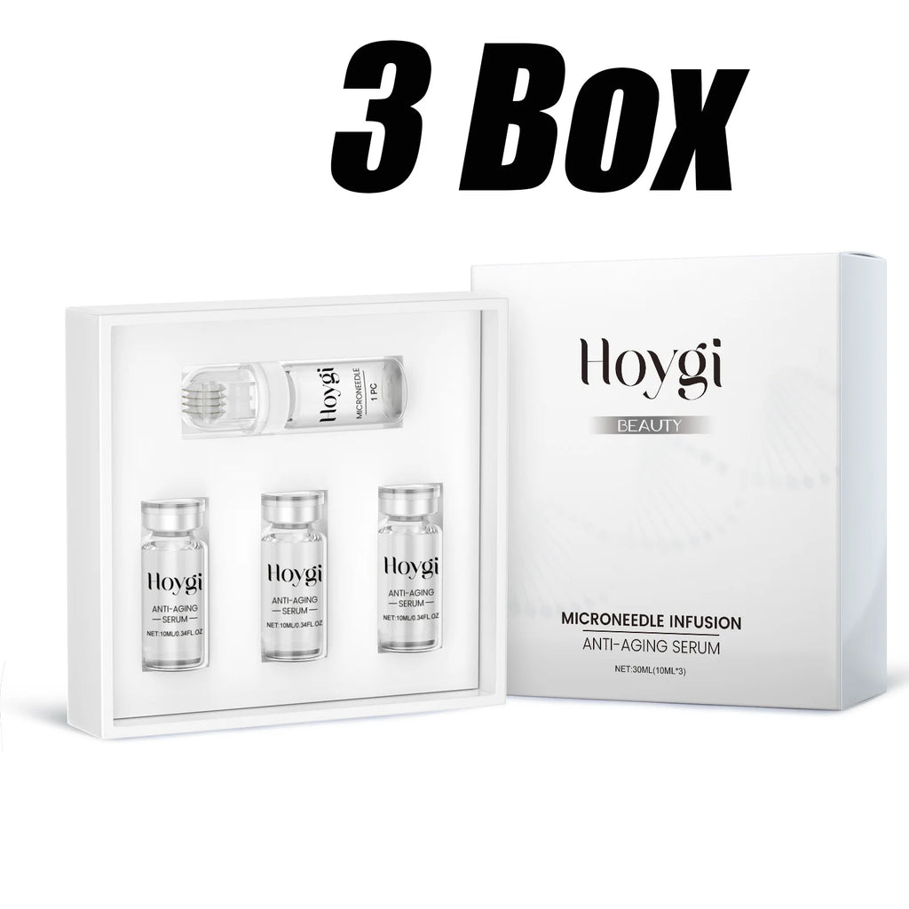 Hyaluronic Acid Essence Skin Care Roller Set Tightening Massage Facial Skin Smoothing Nourishing Improve Rough & Matte Skin Qme 3 Boxed