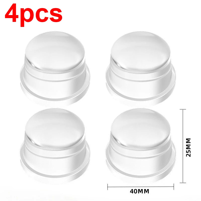 1-8Pcs Clear Soft Silicone Door Stopper Anti Collision Wall Guard Adhesive Rubber Bumper Protector For Door Handle Cabinet Qme 4pcs