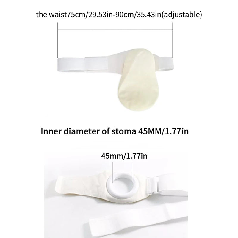 Silicone Ostomy Belt Drainable Urostomy Bag Colostomy Ileostomy Pouch Qme