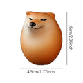 Creative Shiba Inu Realistic Eggs Shape PVC Desk Decor Dog Egg Qme Brown