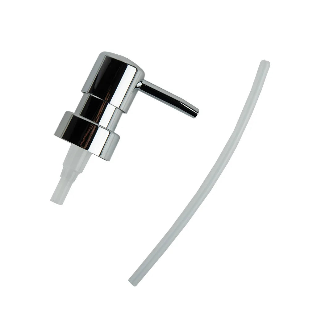 1set Soap Pump Liquid Pump Head Lotion Dispenser Head Round Head 28 Thread Bath Bottle Press Nozzle ABS Lotion Pump Head Qme Silver