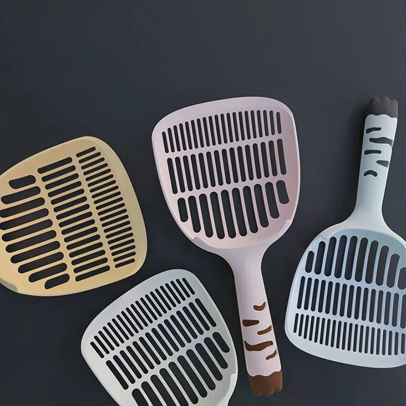 Cat Litter Scoop Plastic Cat Litter Shovel With Base Self Cleaning Cat Litter Box Shovel Kitten Toilet Clean Tools Cat Supplies Qme