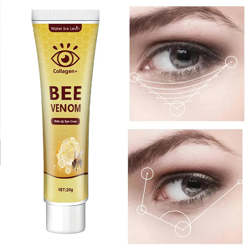 Bee Venom Tube Eye Cream, Lightweight Texture, Elegant Feel, Infuses Moisturizing Energy to the Skin Around the Eyes, Making the Eyes Appear Brighter, More Charming, and Radiant Qme