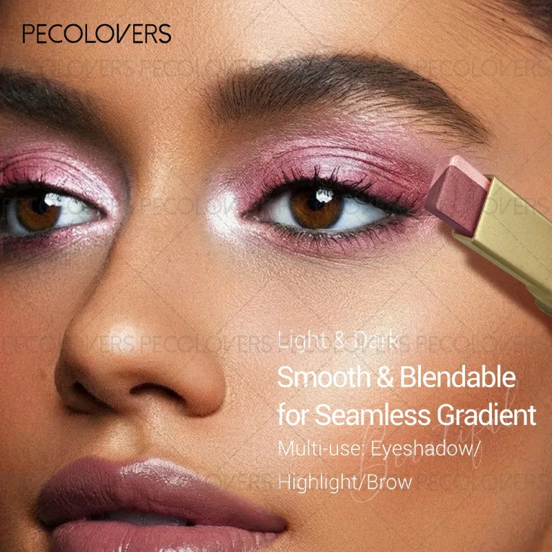 1PC Lazy Two-color Eye Shadow, Eye Highlight, Brighten Eyes, A Must-have for Beginners, Waterproof, Eye Cosmetics Qme