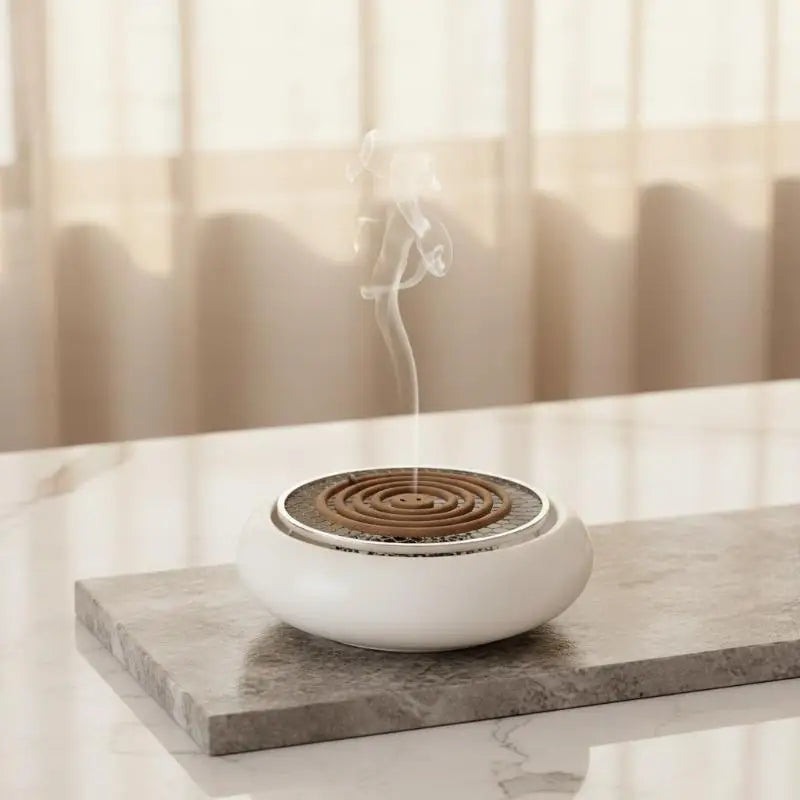 Stainless Steel Mosquito Spiral Holder Box Fireproof Lid Coil Burner Qme