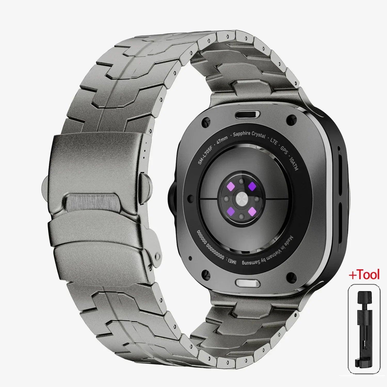 Titanium Luxury Strap for Samsung Galaxy Watch Ultra 47mm Band for Samsung Ultra Galaxy 47MM Men Watchband Galaxy Ultra Bracelet Qme Titanium tool Galaxy Watch Ultra