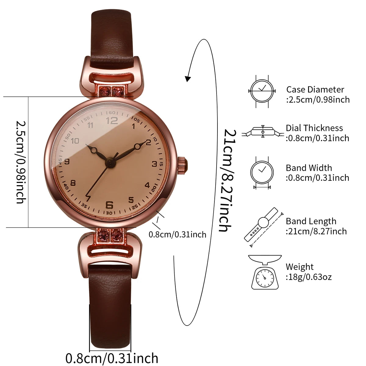 1/2PCS Retro temperament watch for women, student light luxury, British small fragrance style, small dial, women's quartz watch Qme