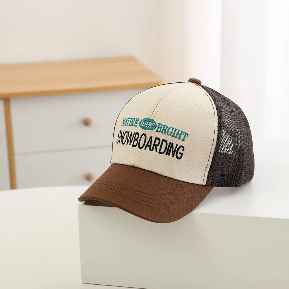 Children's Hat Summer Shade Baseball Cap Breathable Sun Protection Qme Coffee