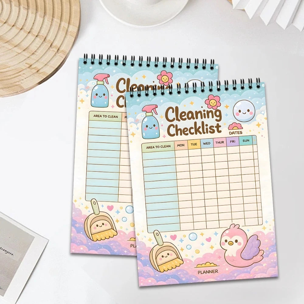 Aesthetic Daily Planner Hand Account Undated Office Notebook Personal Qme