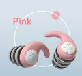 3 Layer Tapered Soft Silicone Ear Plugs for Sleep, Noise Reduction, Sound Insulation and Ear Protection, 2Pcs Qme pink
