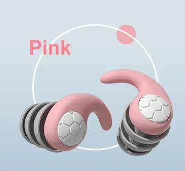 3 Layer Tapered Soft Silicone Ear Plugs for Sleep, Noise Reduction, Sound Insulation and Ear Protection, 2Pcs Qme pink
