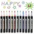 Outline Marker, Metal Glitter Powder Gel Pen, Gift Fashion Items, Cool and Lovely Art Handicraft School Painting Supplies Qme 12 Colors